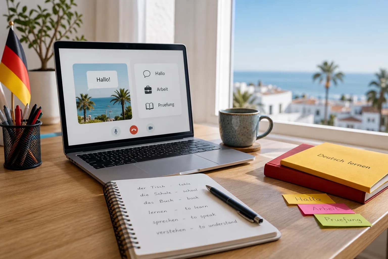 Materiales para estudiar aleman online desde Fuengirola